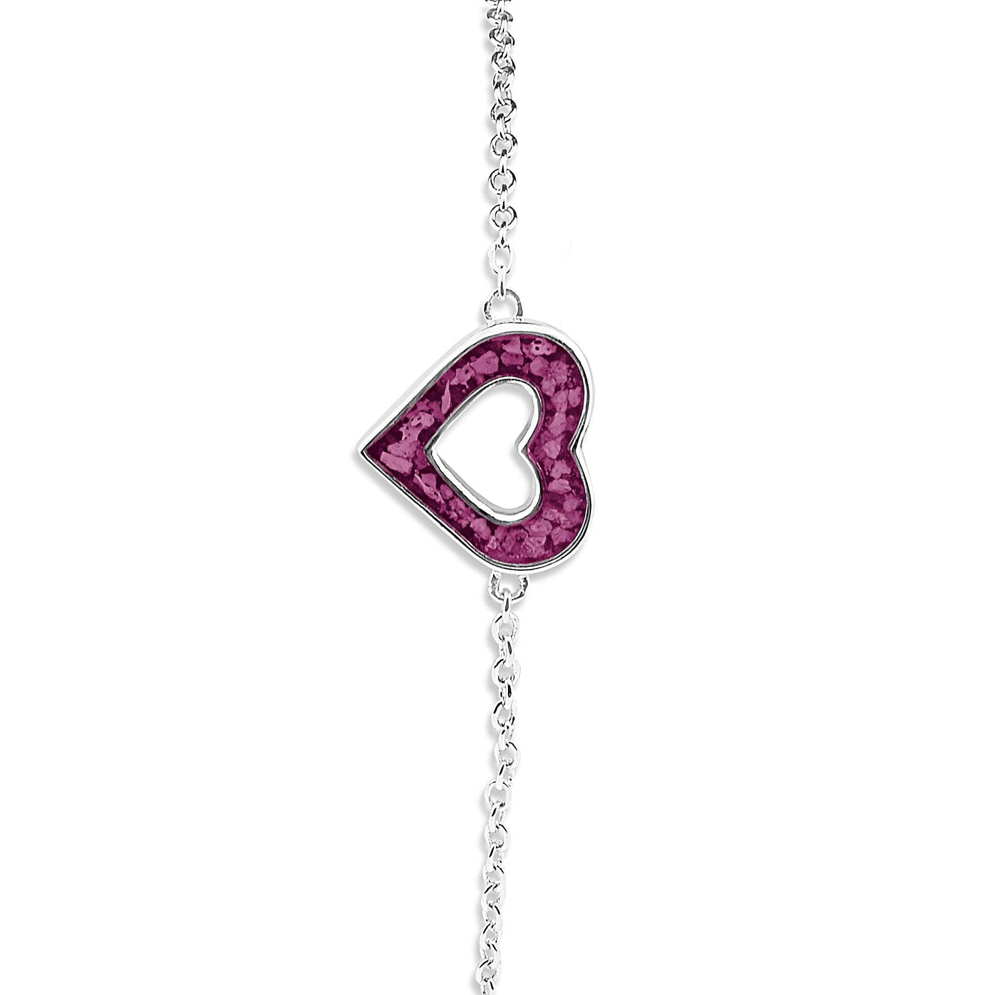 EverWith Ladies Adore Memorial Ashes Bracelet - Sterling Silver - Violet