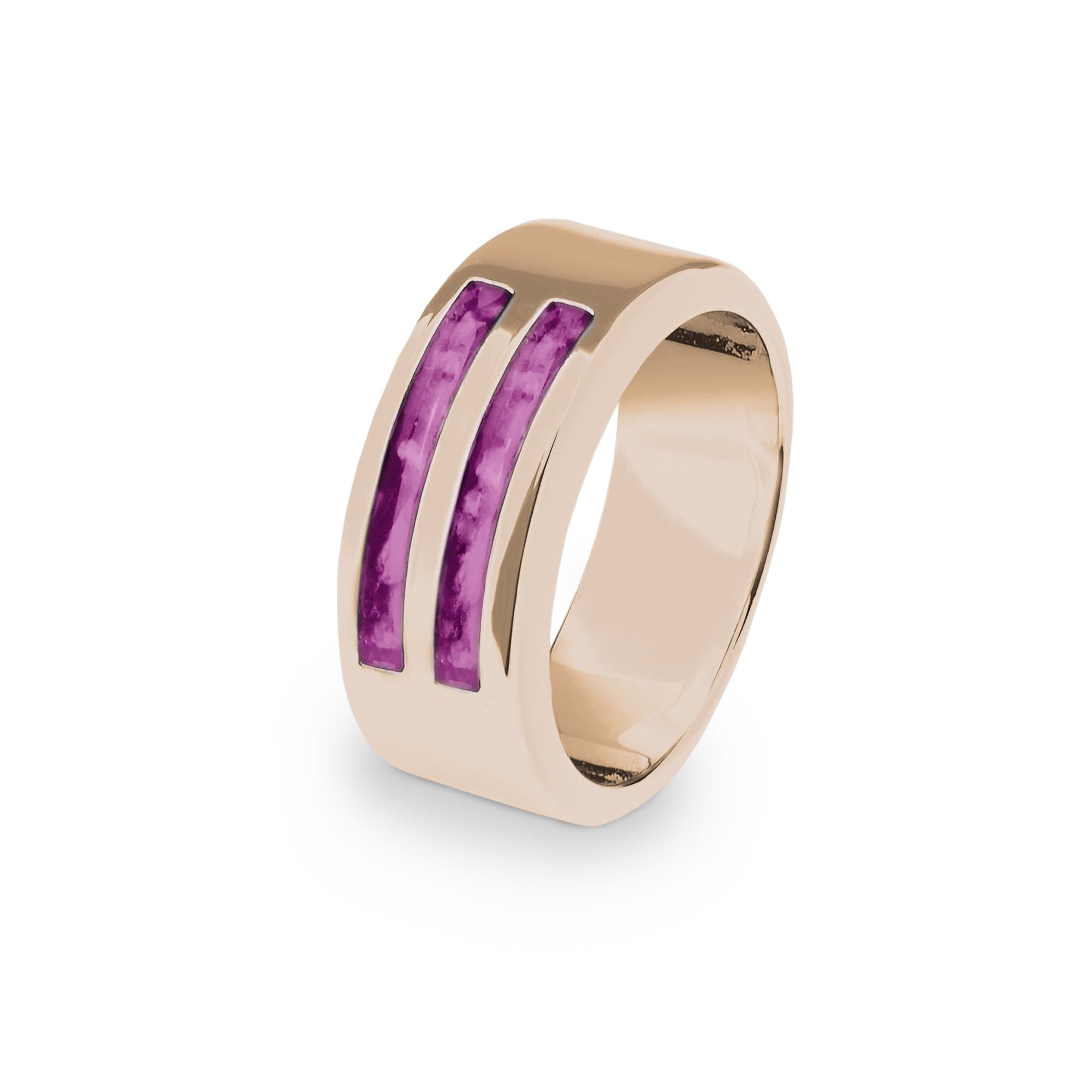 EverWith Gents Traditional Memorial Ashes Ring - 9k Rose Gold - Pink
