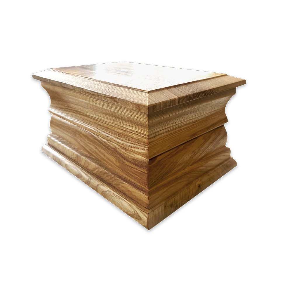 Oak Effect Ash Wood Casket - 4.65 Litre