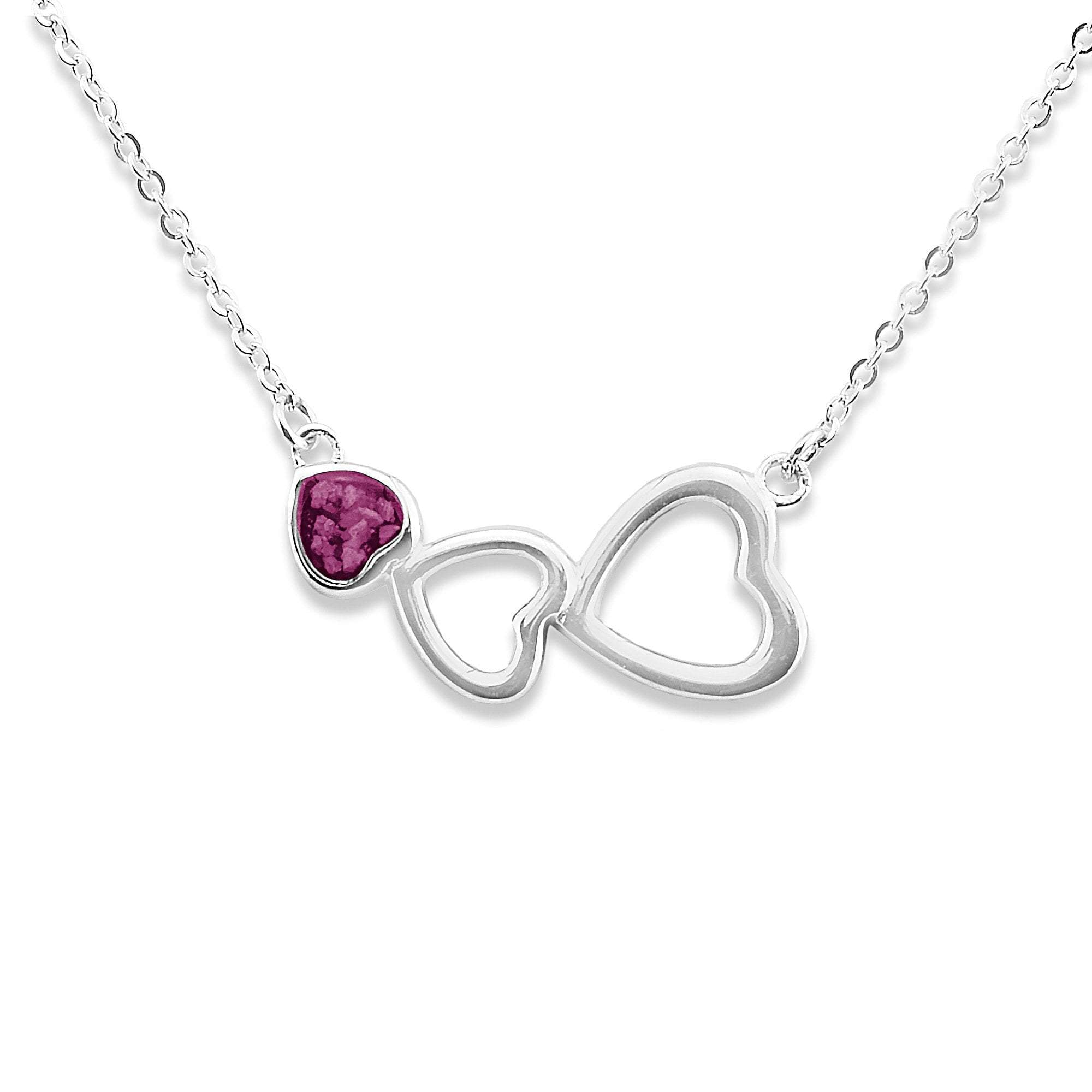 EverWith Ladies Adore Memorial Ashes Necklace - Sterling Silver - Violet