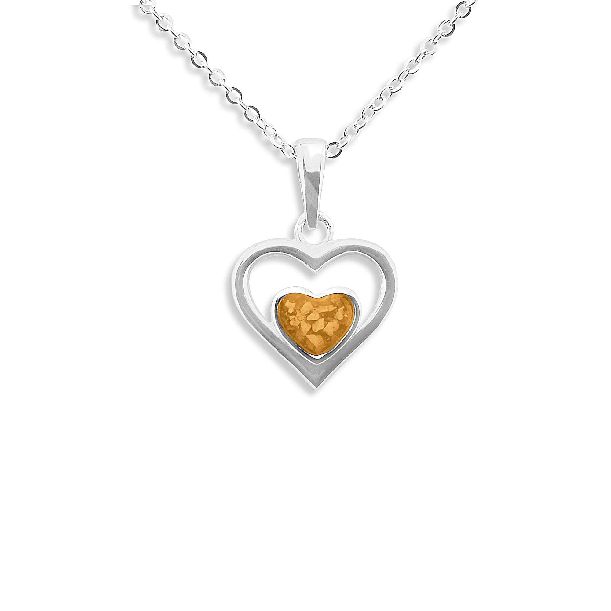 EverWith Ladies Comfort Memorial Ashes Pendant - Sterling Silver - Orange