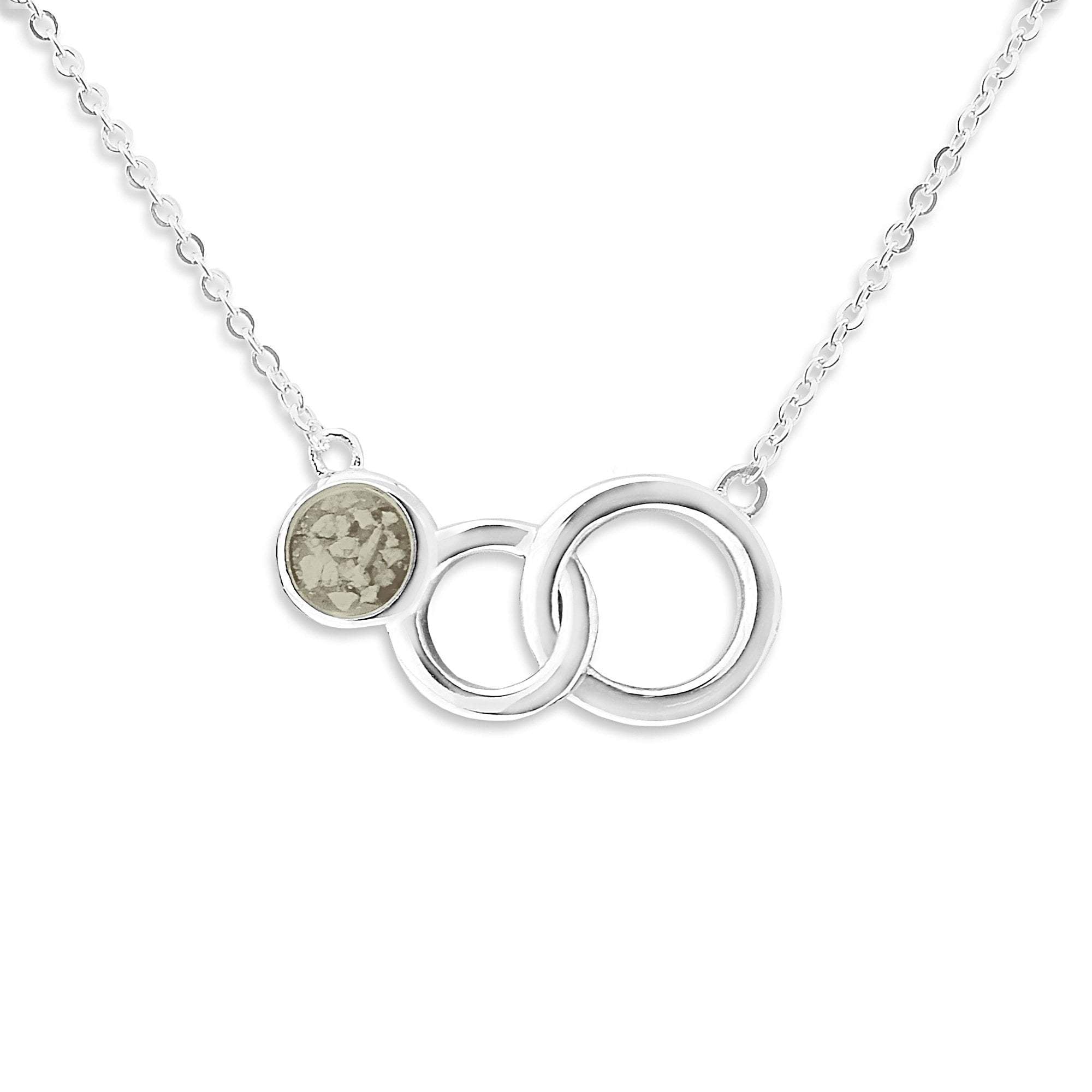EverWith Ladies Praise Memorial Ashes Necklace - Sterling Silver - Transparent
