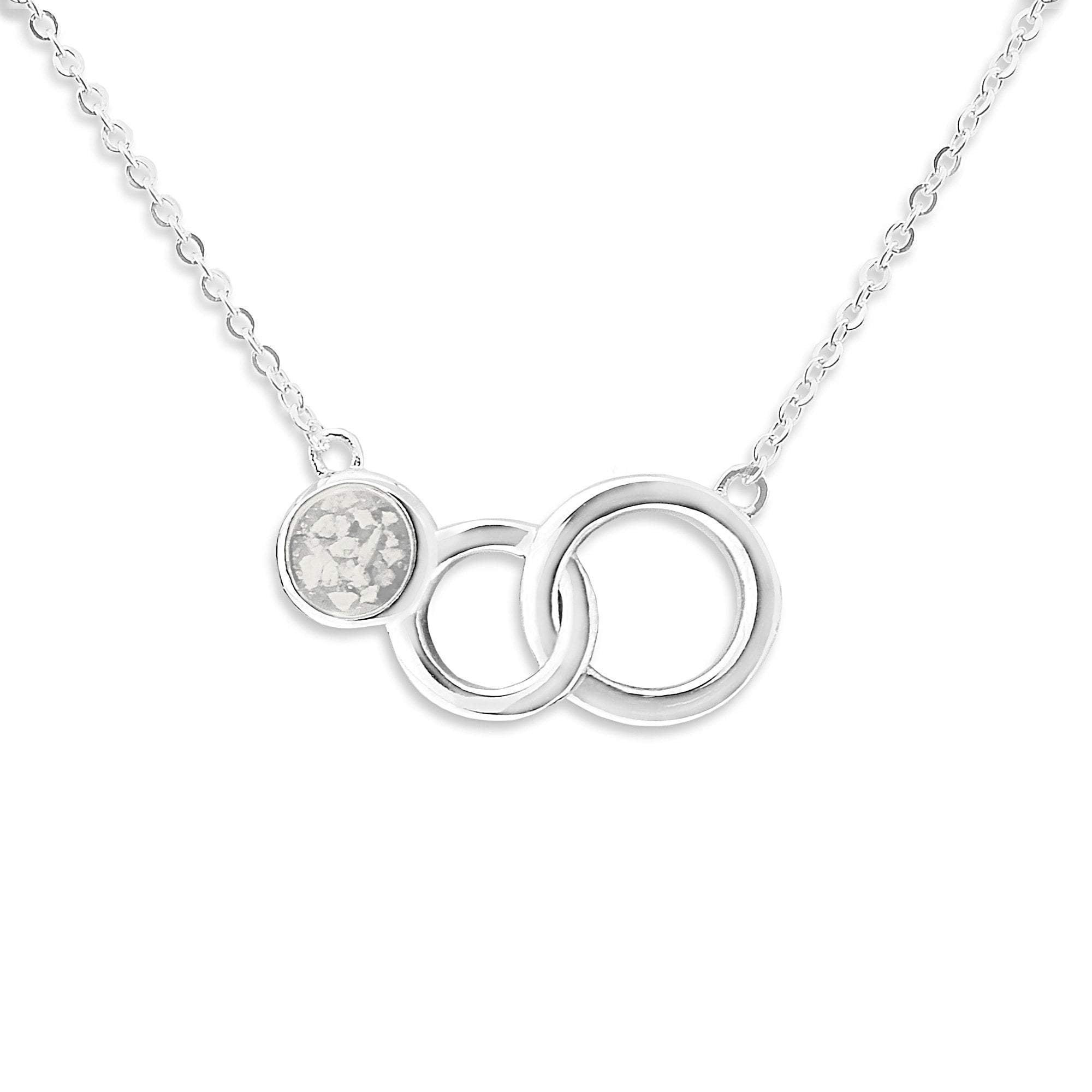 EverWith Ladies Praise Memorial Ashes Necklace - Sterling Silver - White