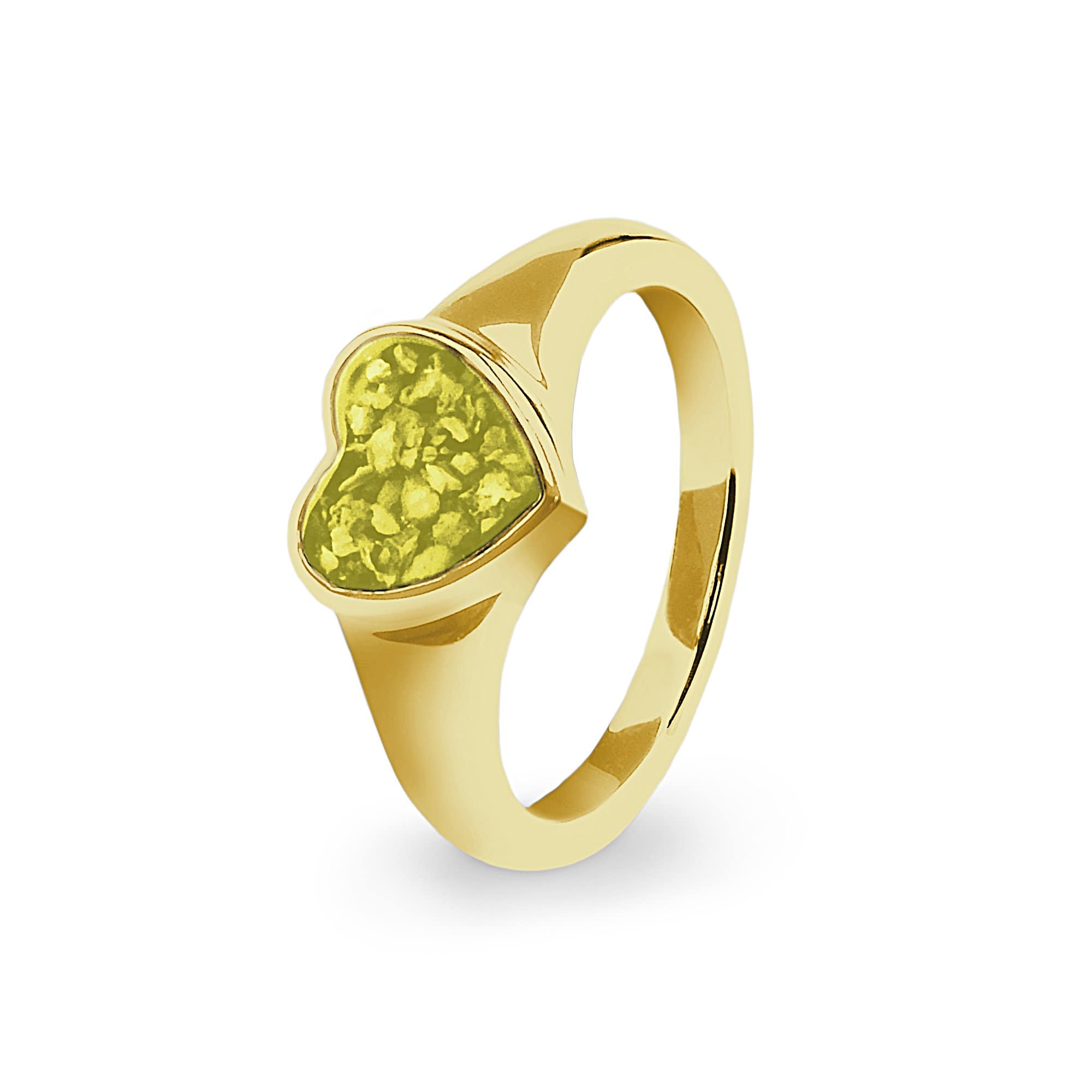 EverWith Ladies Dearest Memorial Ashes Ring - 9k Yellow Gold - Yellow