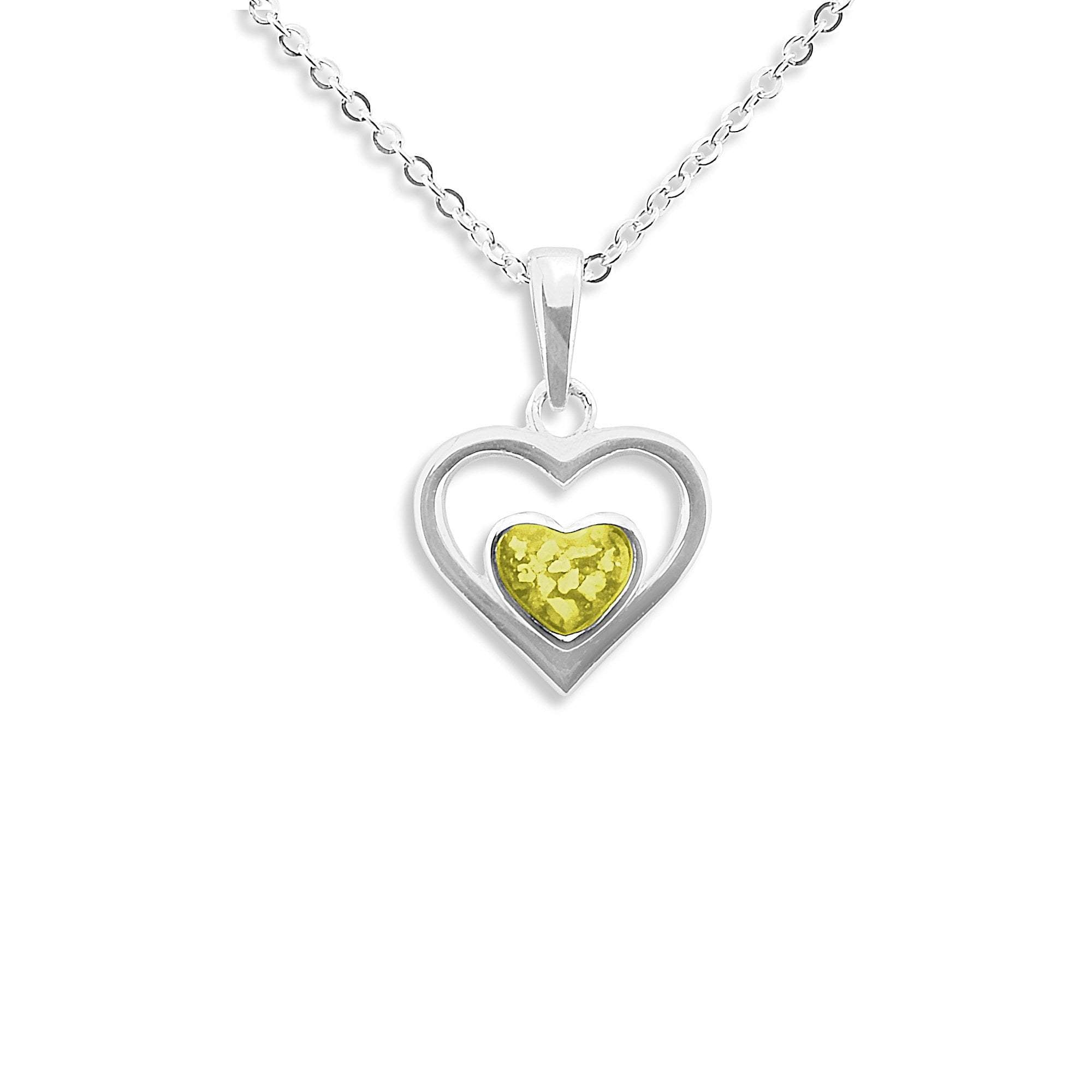 EverWith Ladies Comfort Memorial Ashes Pendant - Sterling Silver - Yellow