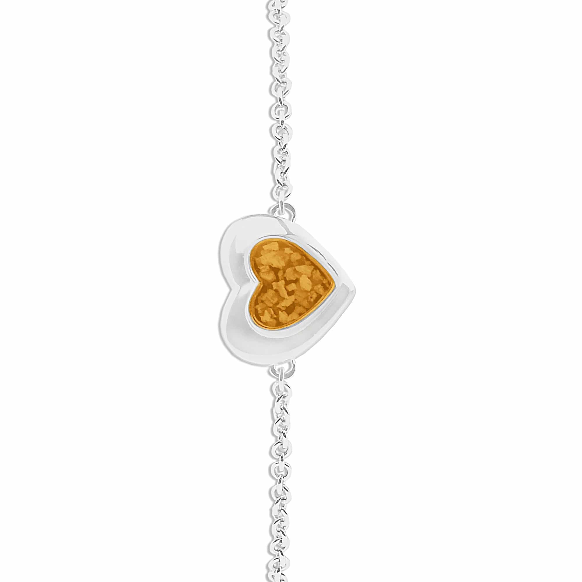 EverWith Ladies Revere Memorial Ashes Bracelet - Sterling Silver - Orange