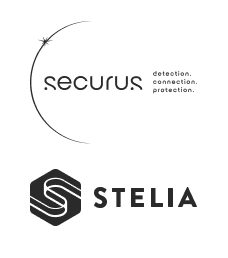 Securus logo and Stelia logo